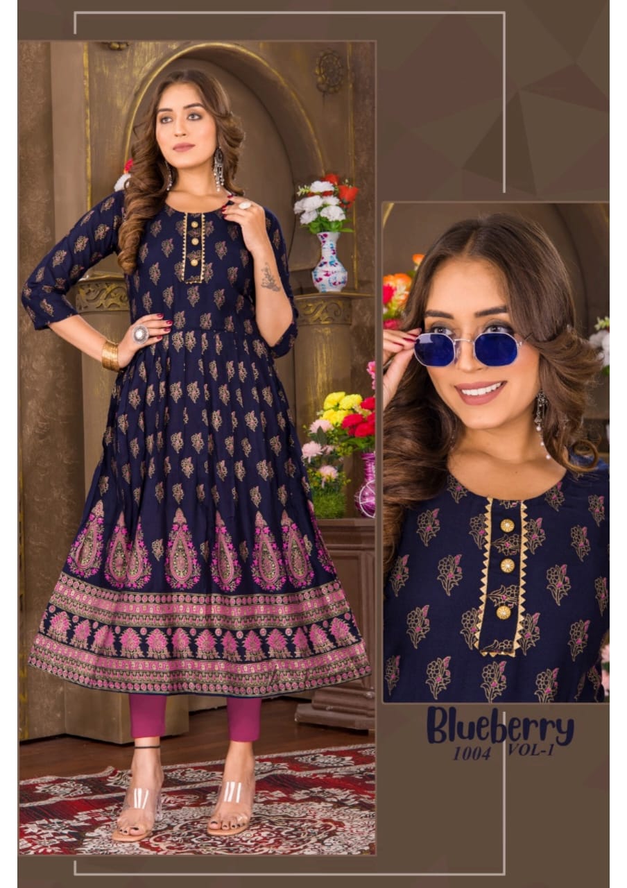 Blueberry Vol 1 Exclusive Designer Wear Wholesale Anarkali Kurtis
